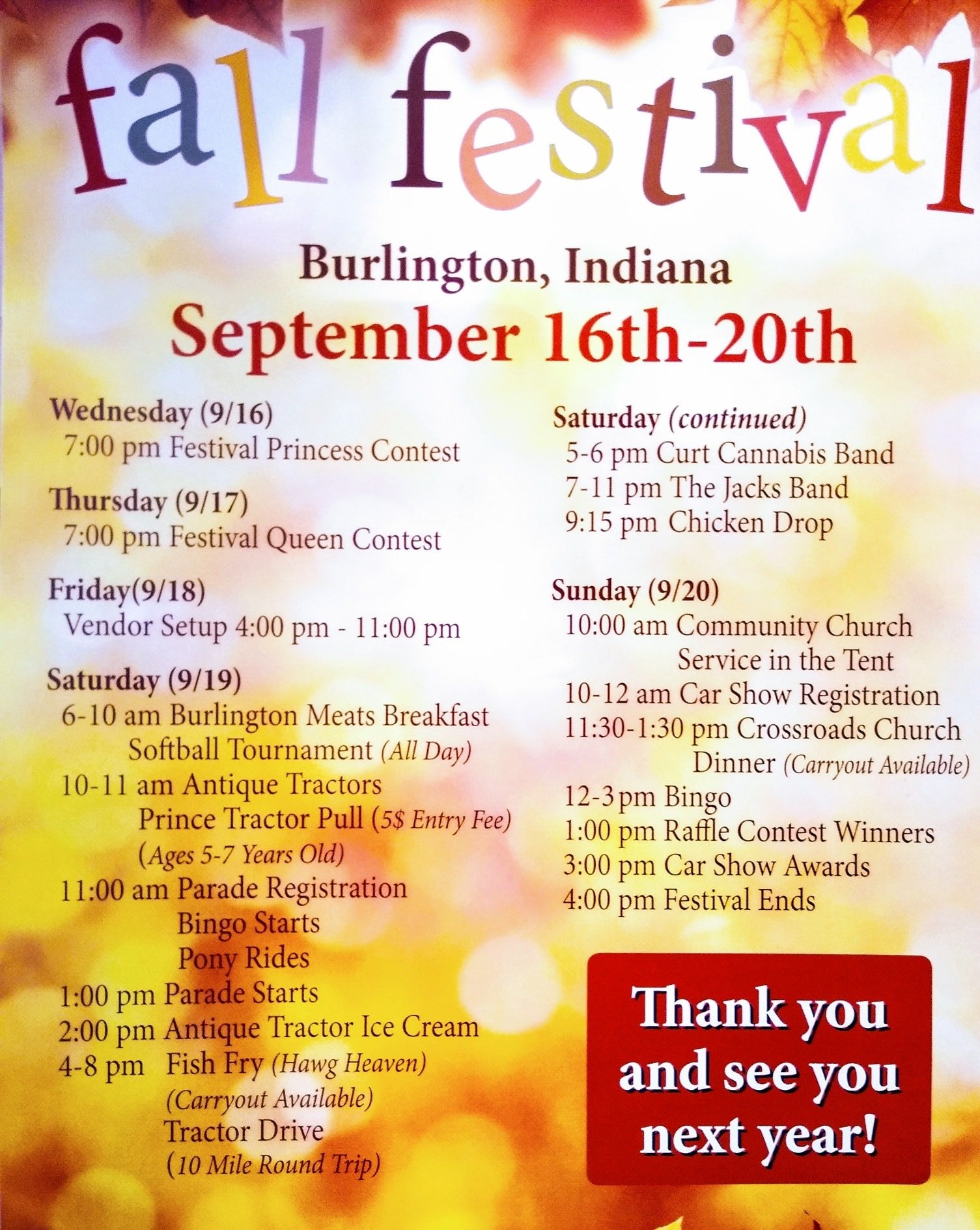 Burlington Fall Festival This Weekend Clinton County Daily News