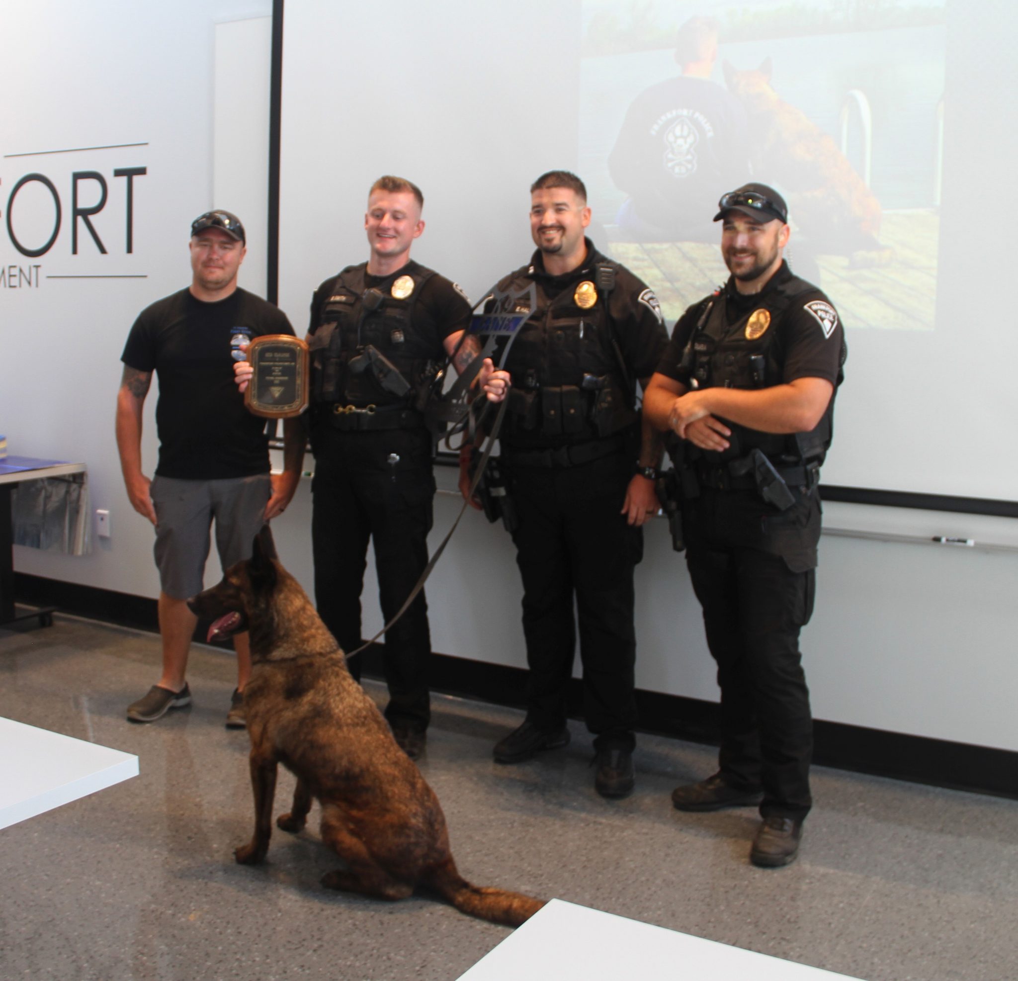 K9 Bane Gets Big Retirement Party Given by the Frankfort Police