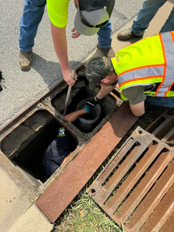 Town Of Zionsville Employees Save Ducklings From Storm Drain  