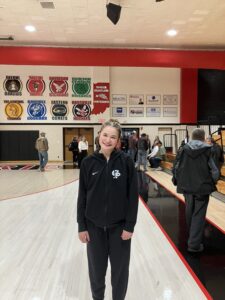 Emmy Kaser from Clinton Prairie was named The Farmers Bank Player of the game on the Hoosierland TV Game of the week.