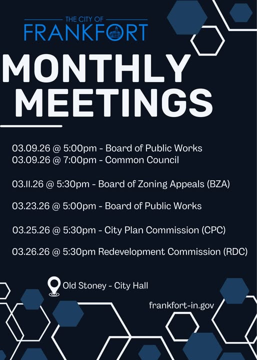 Fun March Lettering City of Frankfort Announces March 2026 Public Meeting Schedule ...