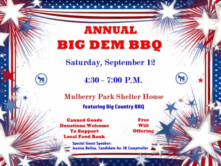 Annual Big Dem BBQ Set for September 12 in Mulberry